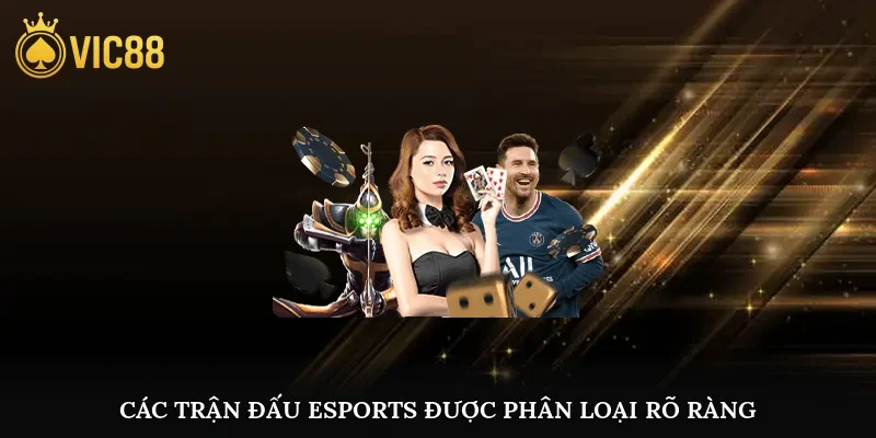 Các trận đấu eSports được phân loại rõ ràng tại BTI
